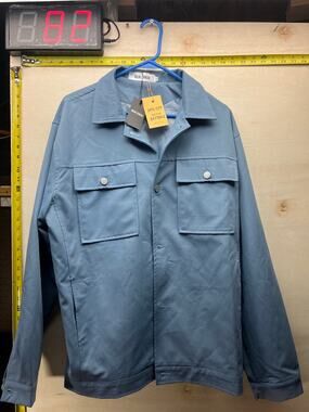 Realtakai 2XL Blue Snap Front Chore Jacket New With Tags